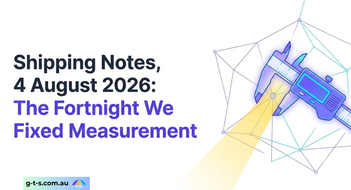 Shipping Notes, 4 August 2026: The Fortnight We Fixed Measurement
